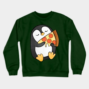 Penguin Eating Pizza Crewneck Sweatshirt